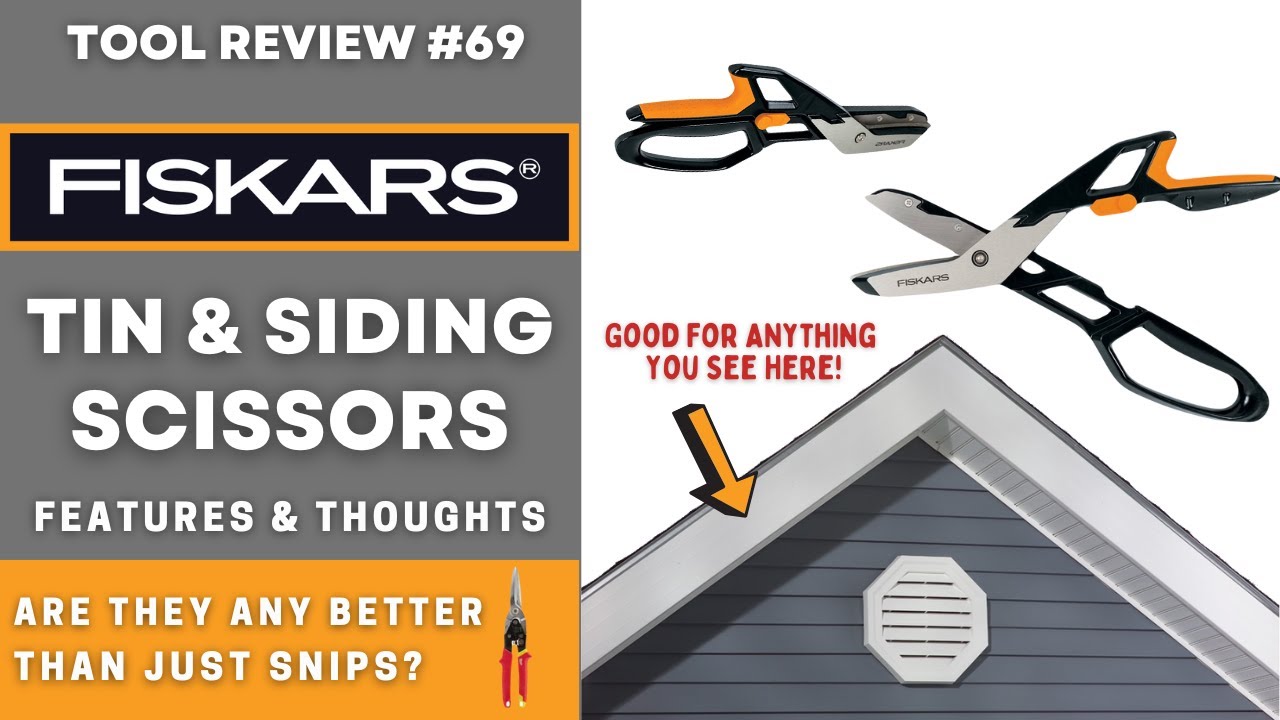 Fiskars PRO PowerArc Vinyl & Tin Scissors / I Left my Snips at Home / Are they Better than Snips?
