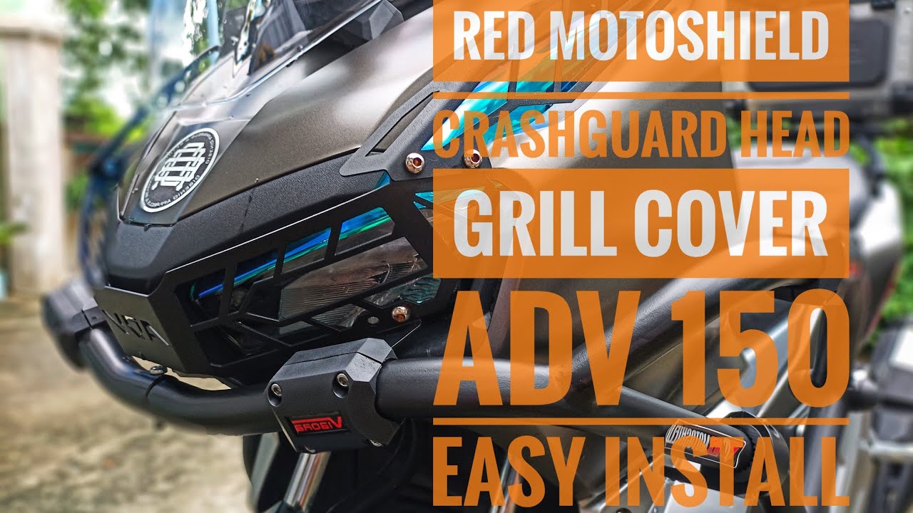 Installing RED Motoshield Crashguard | Headlight Grill | ADV 150
