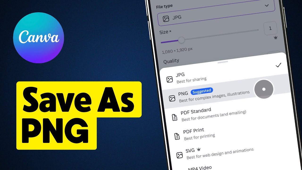 How to Save As PNG on Canva
