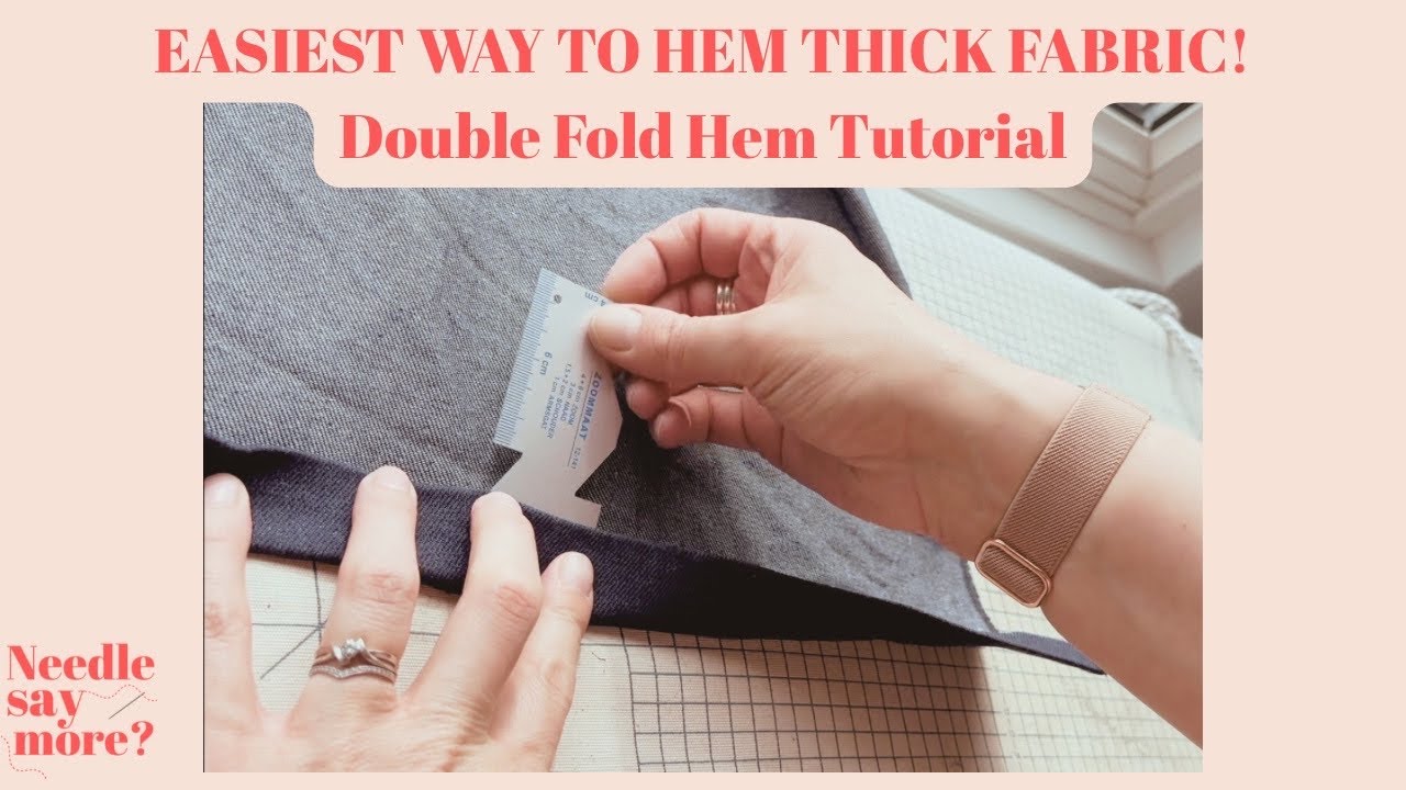 Easiest Way to Hem Thick Fabric - Press Before Sewing Side Seams | Double Fold Hem Tutorial