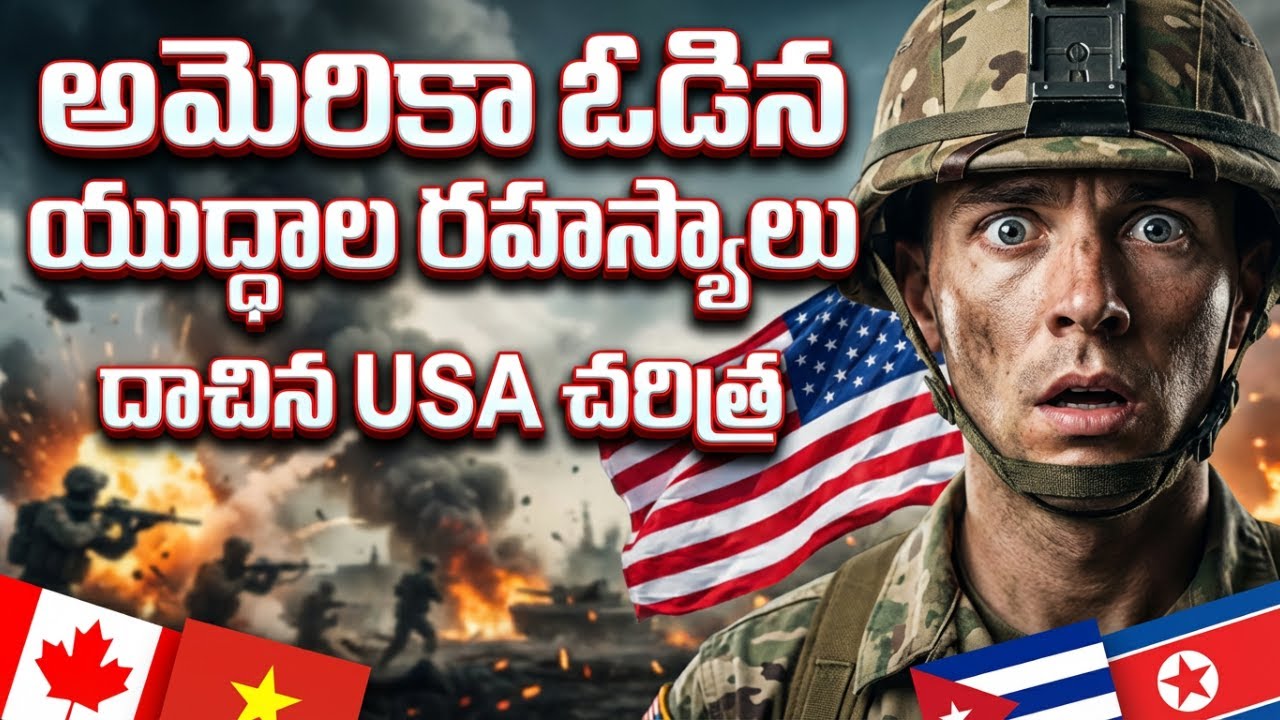 అమెరికా ఓడిన యుద్ధాలు! చరిత్ర నిజాలు దాచారు The Wars America Lost World history Telugu Videos USA