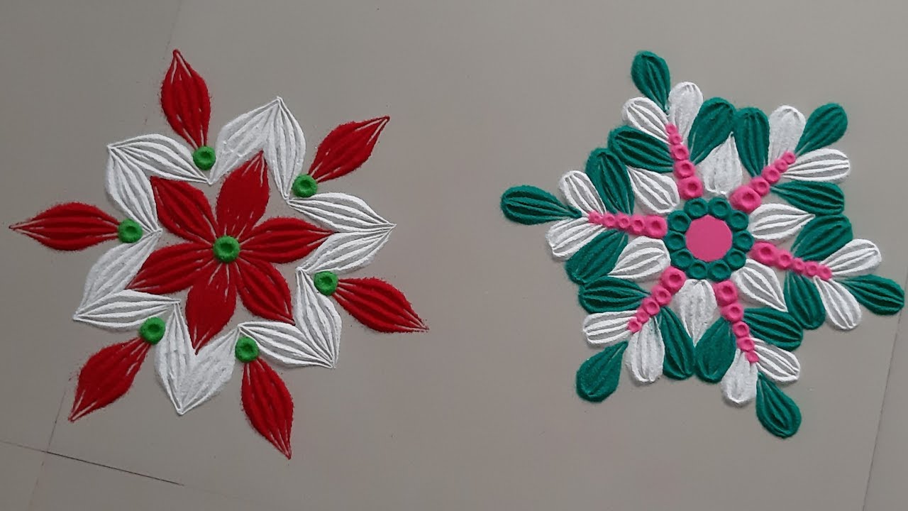 Two Small beautiful rangoli design by Aarti shirsat | Top rangolis