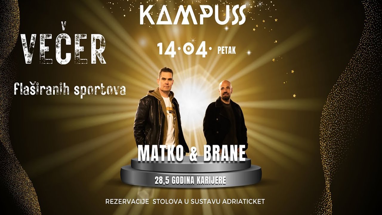 Večer Fla&scaron;iranih sportova 28,5 godina Matka i Brane LIVE