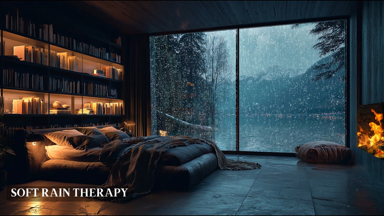 Calm Rainstorm with Distant Thunder - Relaxing Nature Ambience | Soft Rain Therapy
