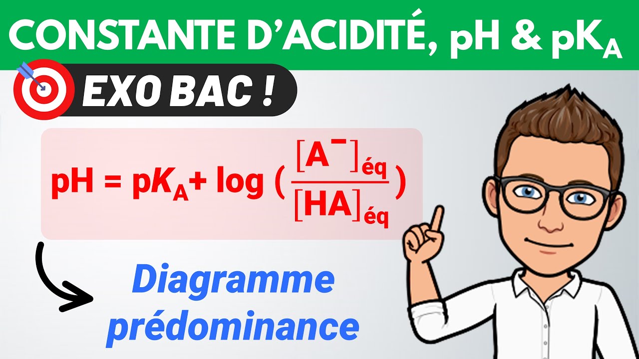 Constante d'acidité Ka, pKa et pH 🎯 Exercice BAC | Terminale spécialité | Chimie