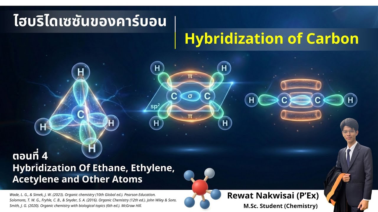 ไฮบริไดเซชันของคาร์บอน (Hybridization of Carbon) ตอนที่ 4 | ChemX Tutor