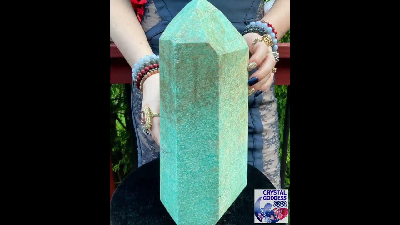 Large Amazonite Crystal Generator ~ 15 Lb. 10 oz. ~ 12" Tall ~ Stunning Metaphysical Home Decor ~...