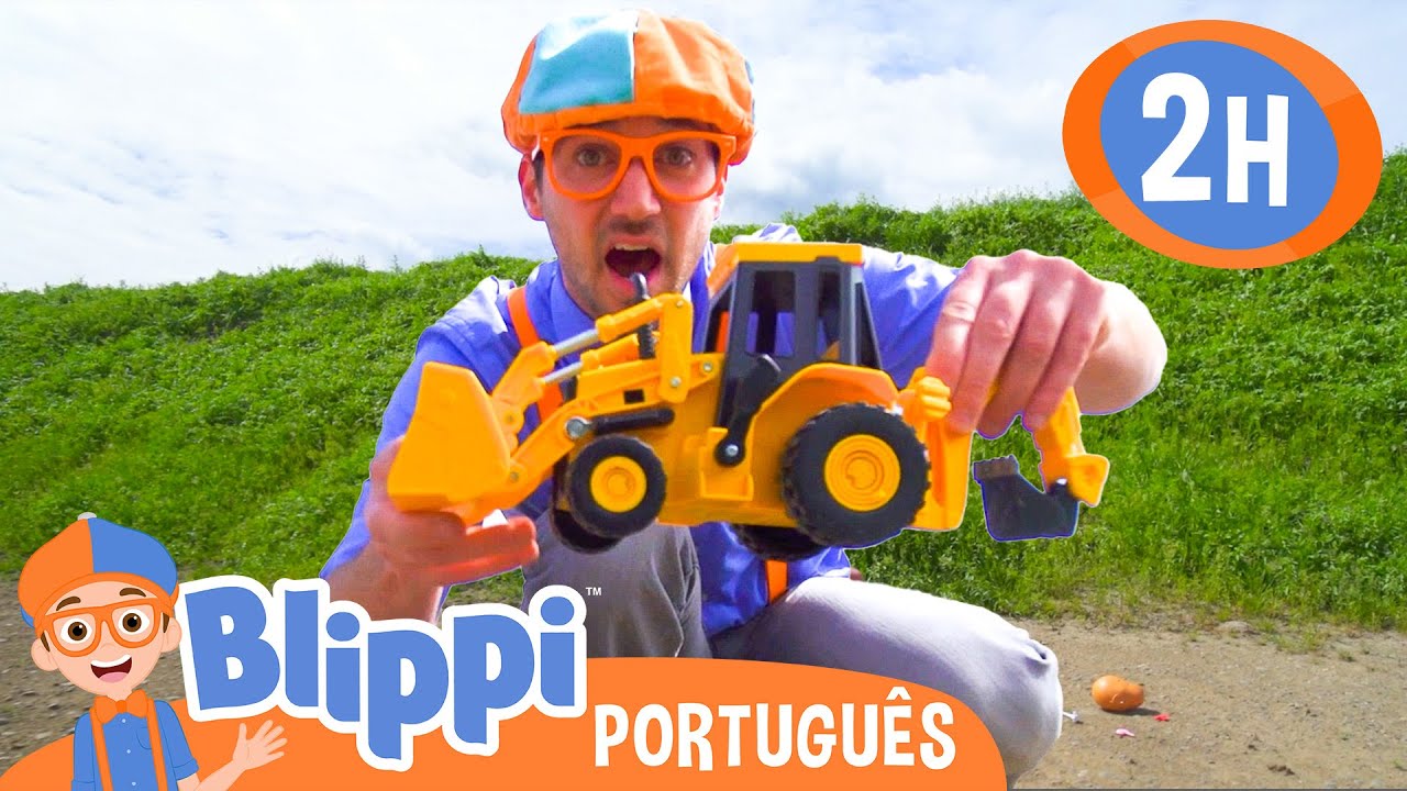 Blippi Brinca com Veículos de Construção! | 2 HORAS DO BLIPPI! | Vídeos Educativos para Crianças