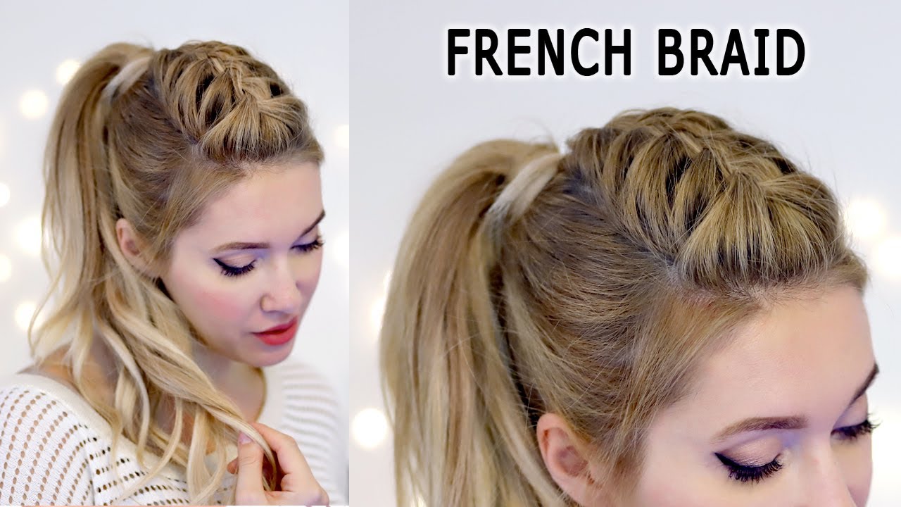 French braid into ponytail tutorial - Hairstyle for medium and long hair