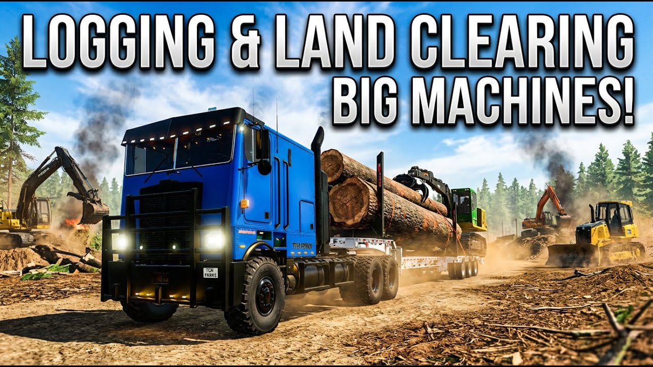 Logging & Land Clearing!  (Thurs, Feb. 26) #fs22 #live #livestream #youtubevideos #gaming