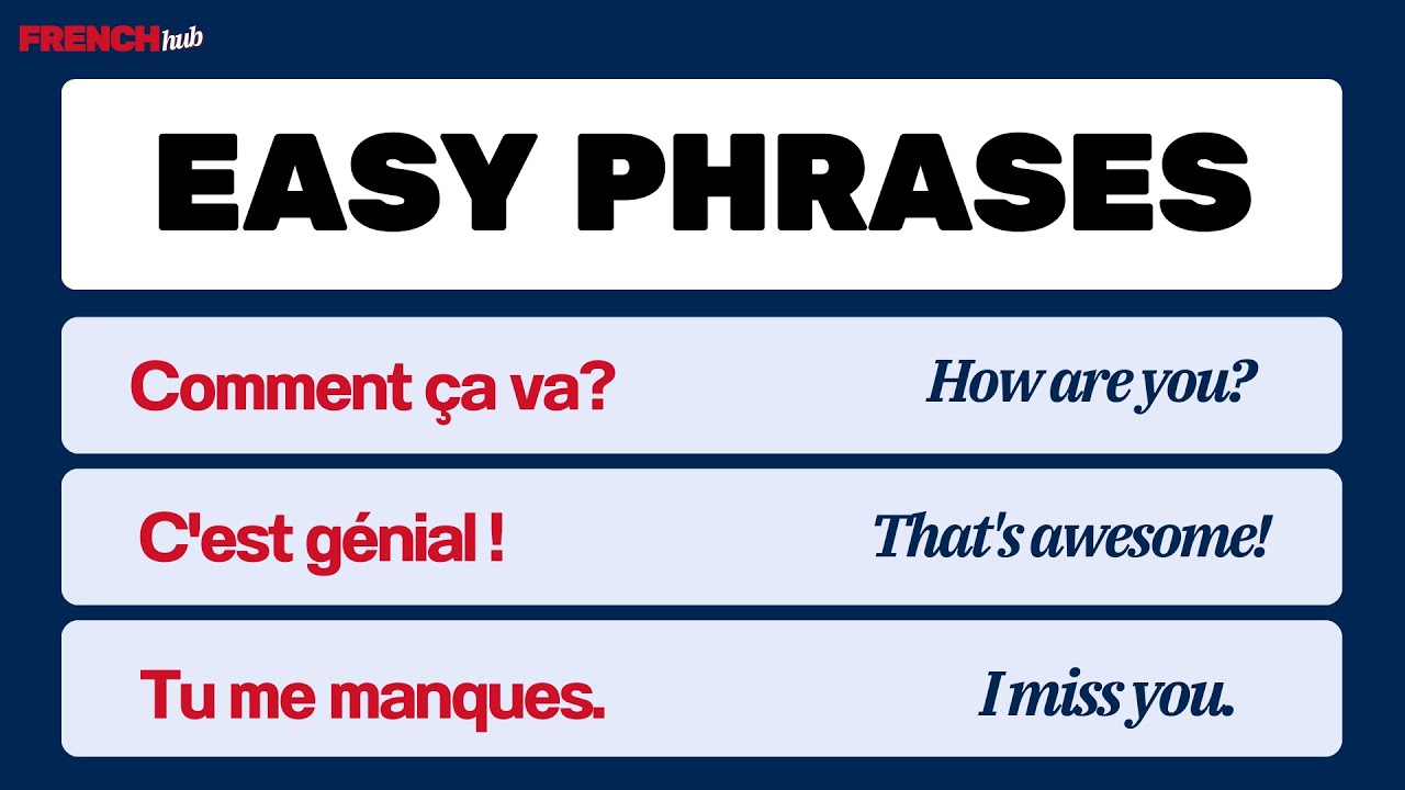 Short and Easy Phrases in French (Used Everyday)