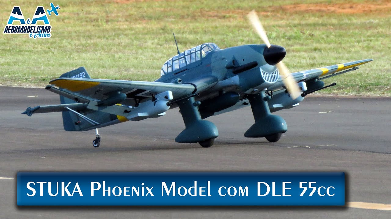 Stuka GIGANTE com motor 55cc no Warbirds RC Forever