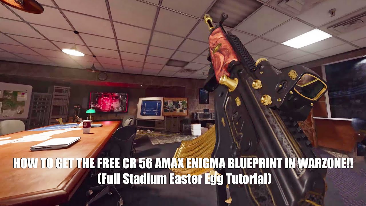 HOW TO GET THE FREE CR 56 AMAX ENIGMA BLUEPRINT IN WARZONE!! (Full Stadium Easter Egg Tutorial)