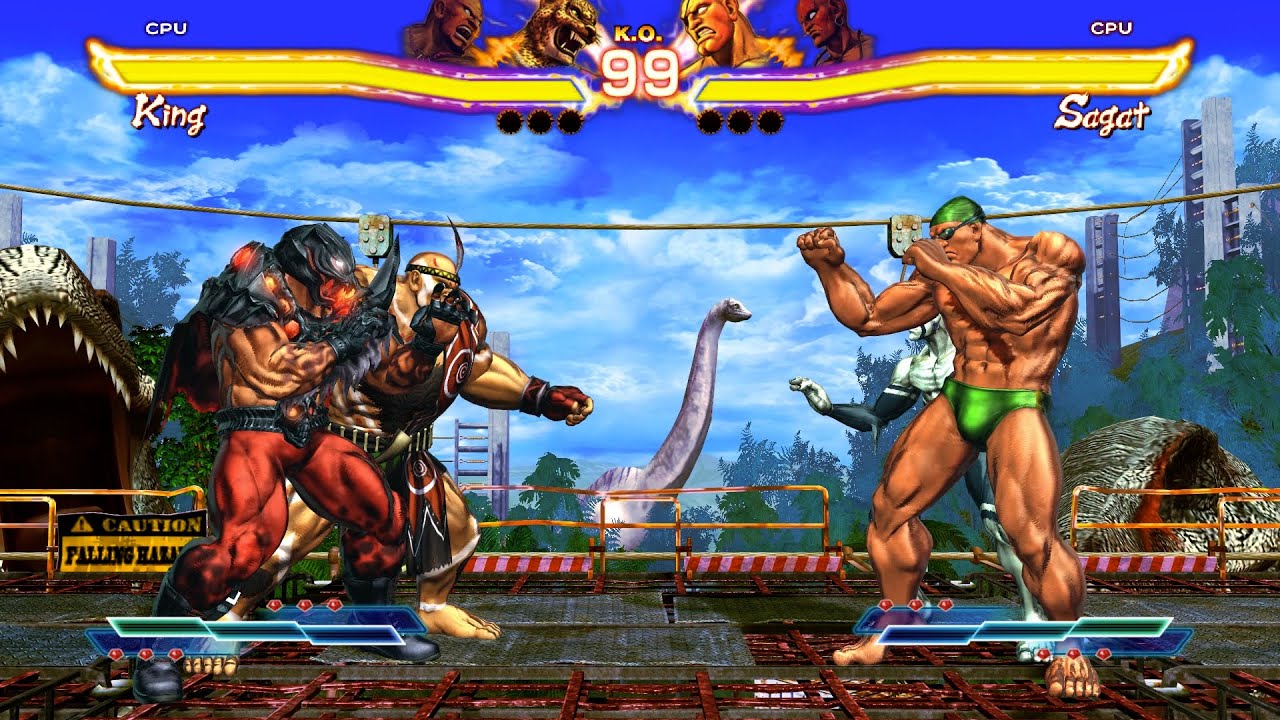 King & Marduk vs Sagat & Dhalsim! Street Fighter X Tekken CPU vs CPU