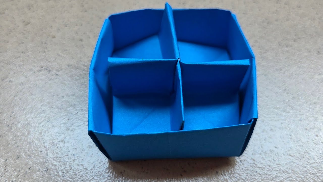 How to make an Origami Paper Gift Box with Compartments 