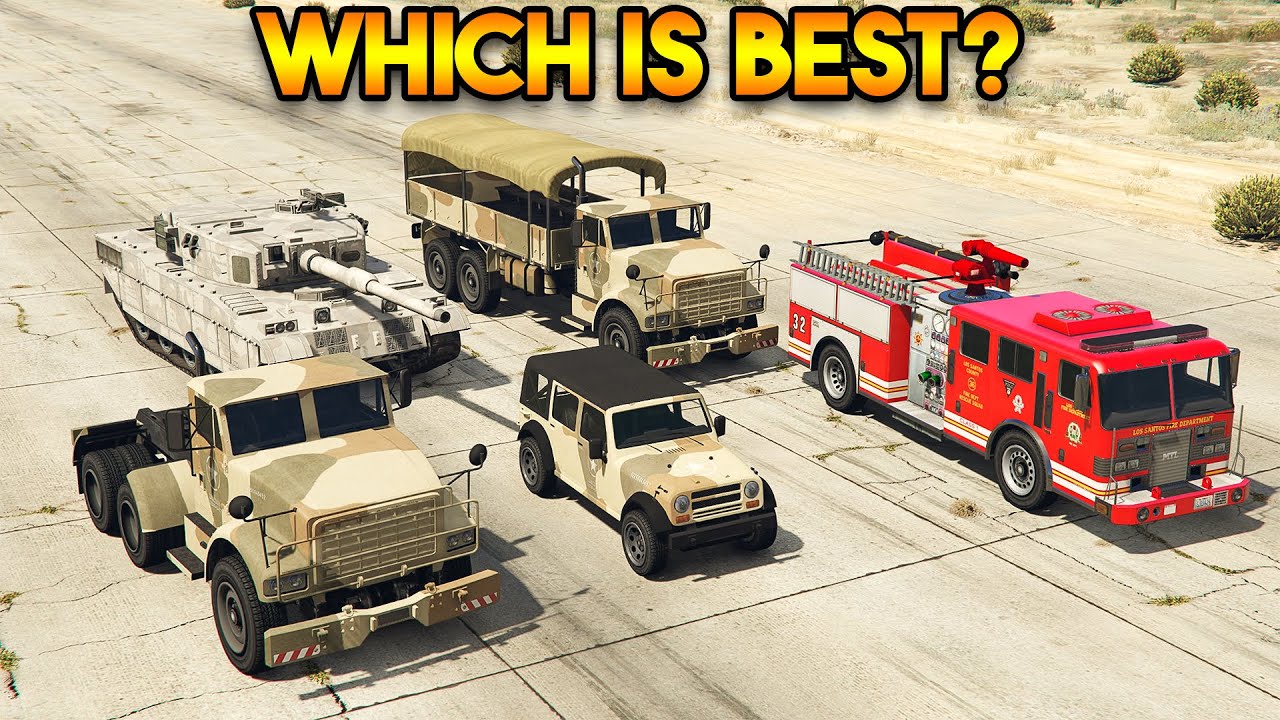 GTA 5 ONLINE : FORT ZANCUDO LAND VEHICLES (WHICH IS BEST?)