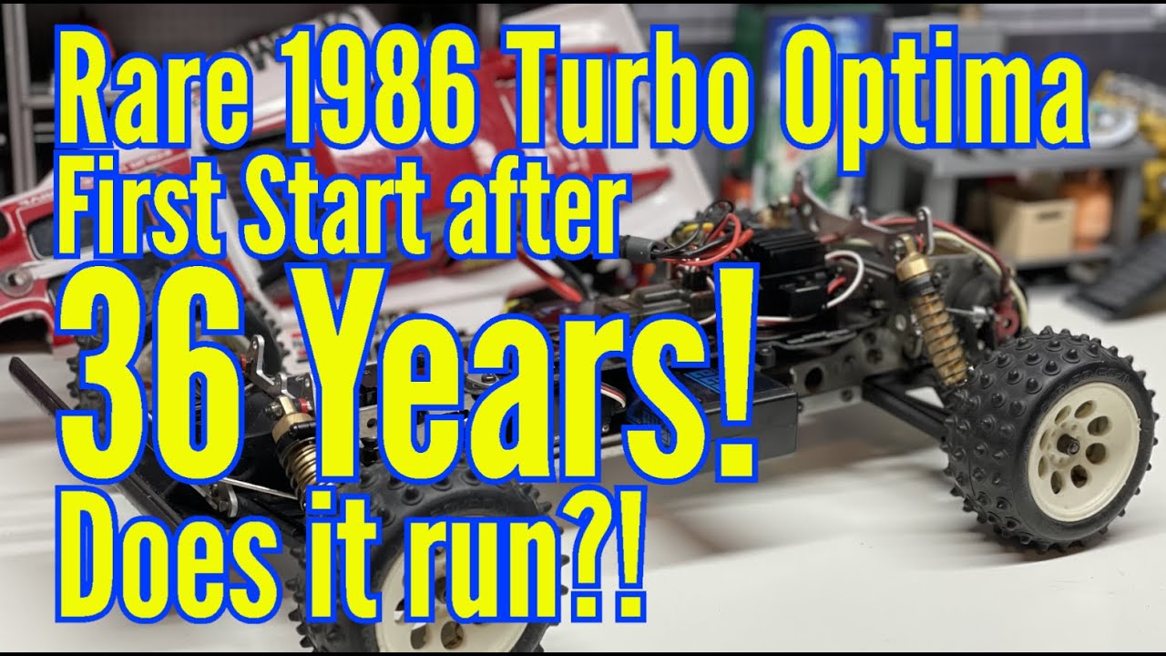 Super Rare Kyosho Turbo Optima First Start After 36 Years!  Original 1986 Model gets Lipo Power