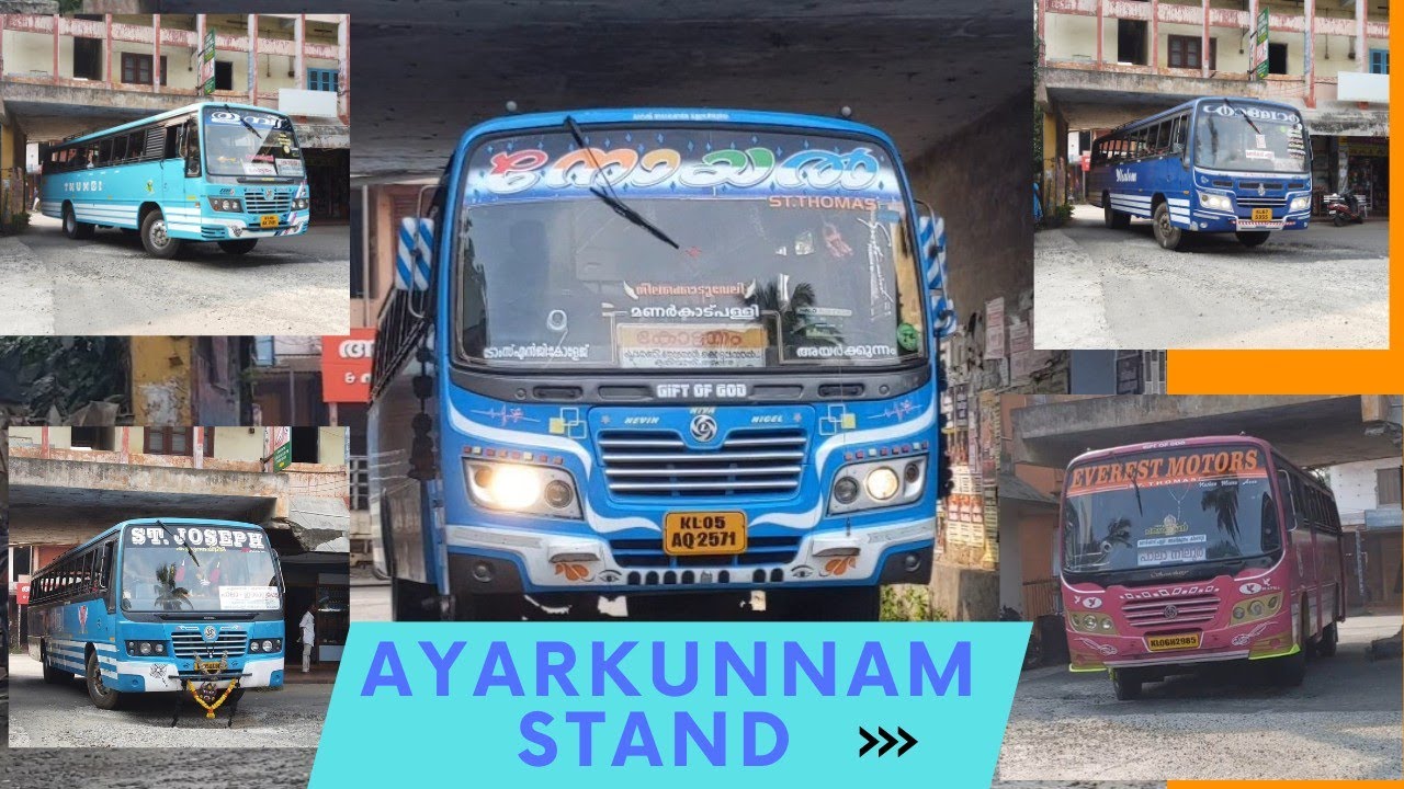 Ayarkunnam bus stand || kottayam private bus collection || bus mashup