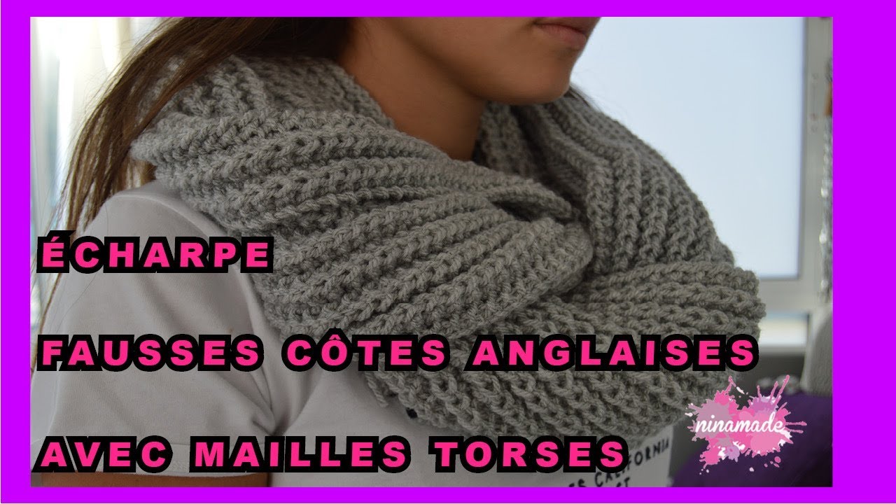 DIY. Écharpe Avec Point Reversible // Reversible Scarf Knit