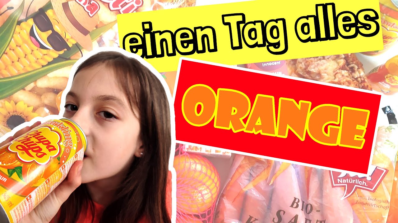 Alles orange 🥐 Wir essen einen Tag lang nur orangefarbenes Essen! |VaLivi