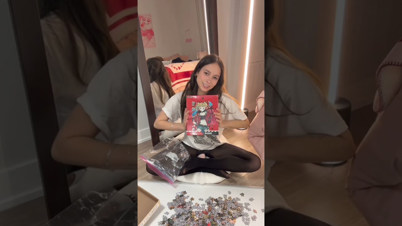 young woman who likes playing puzzles