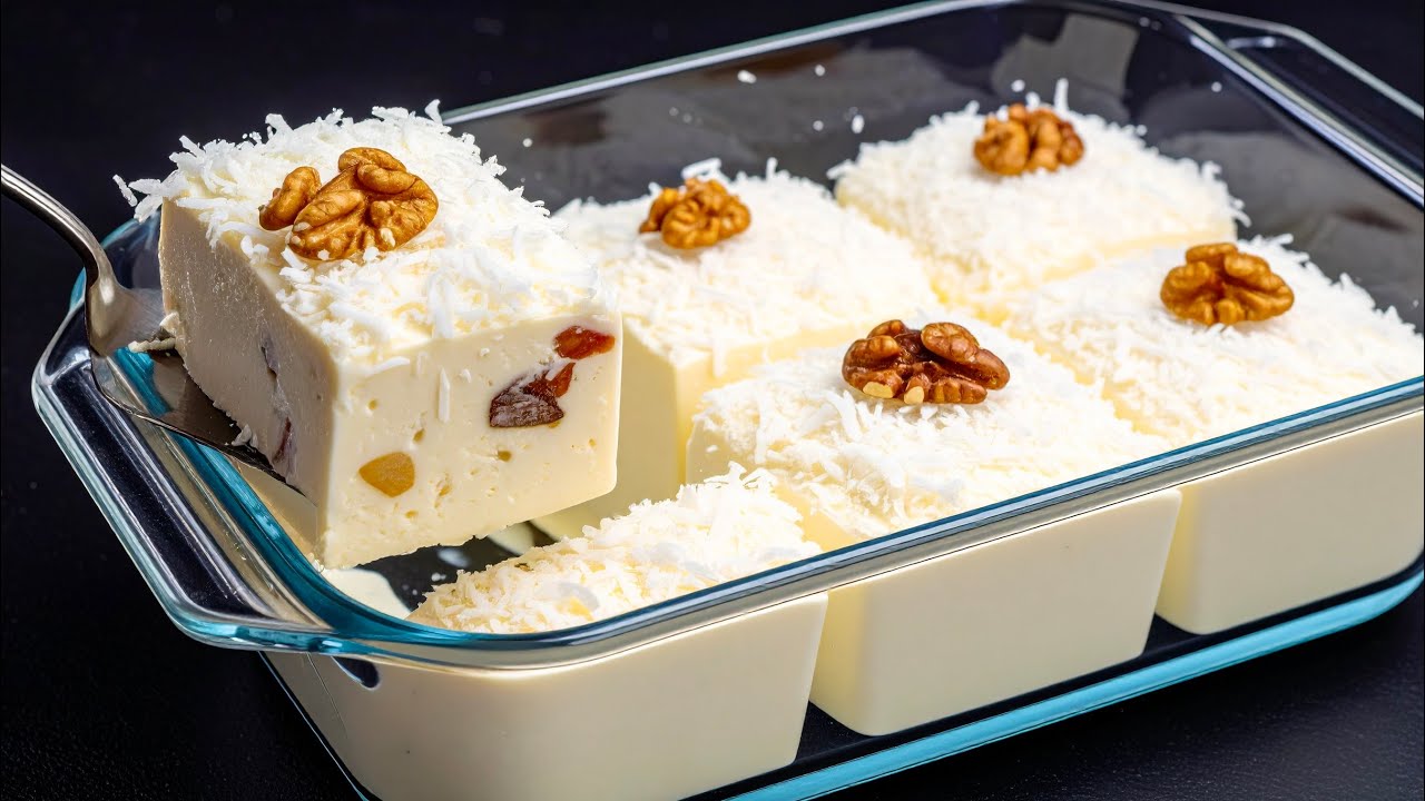 ❗NUR Milch und Kondensmilch! Blitzschnelles Dessert in 5 Minuten – ohne Ofen, Mehl oder Gelatine!