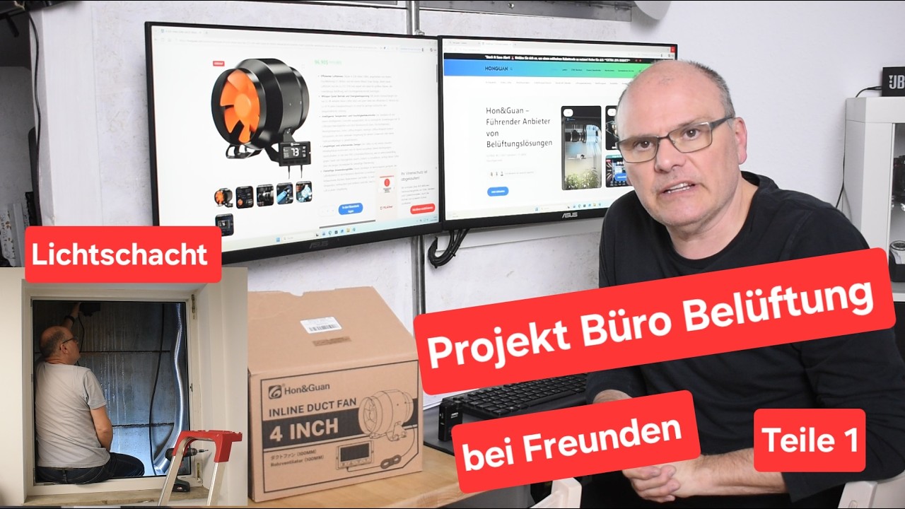 B&uuml;ro  Bel&uuml;ftung bei Freunden Teil 1 mit dem HONGUAN VortexFlow S4