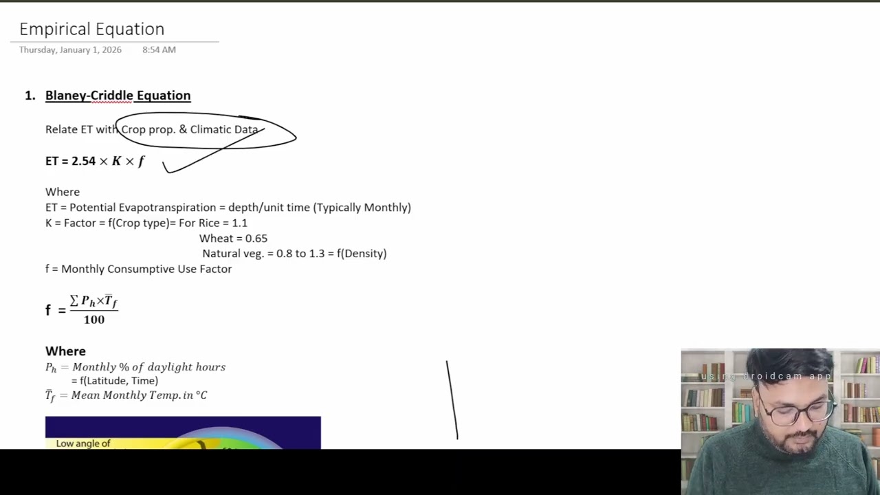 Lecture-05 Evapotranspiration (SWCE/Hydrology)