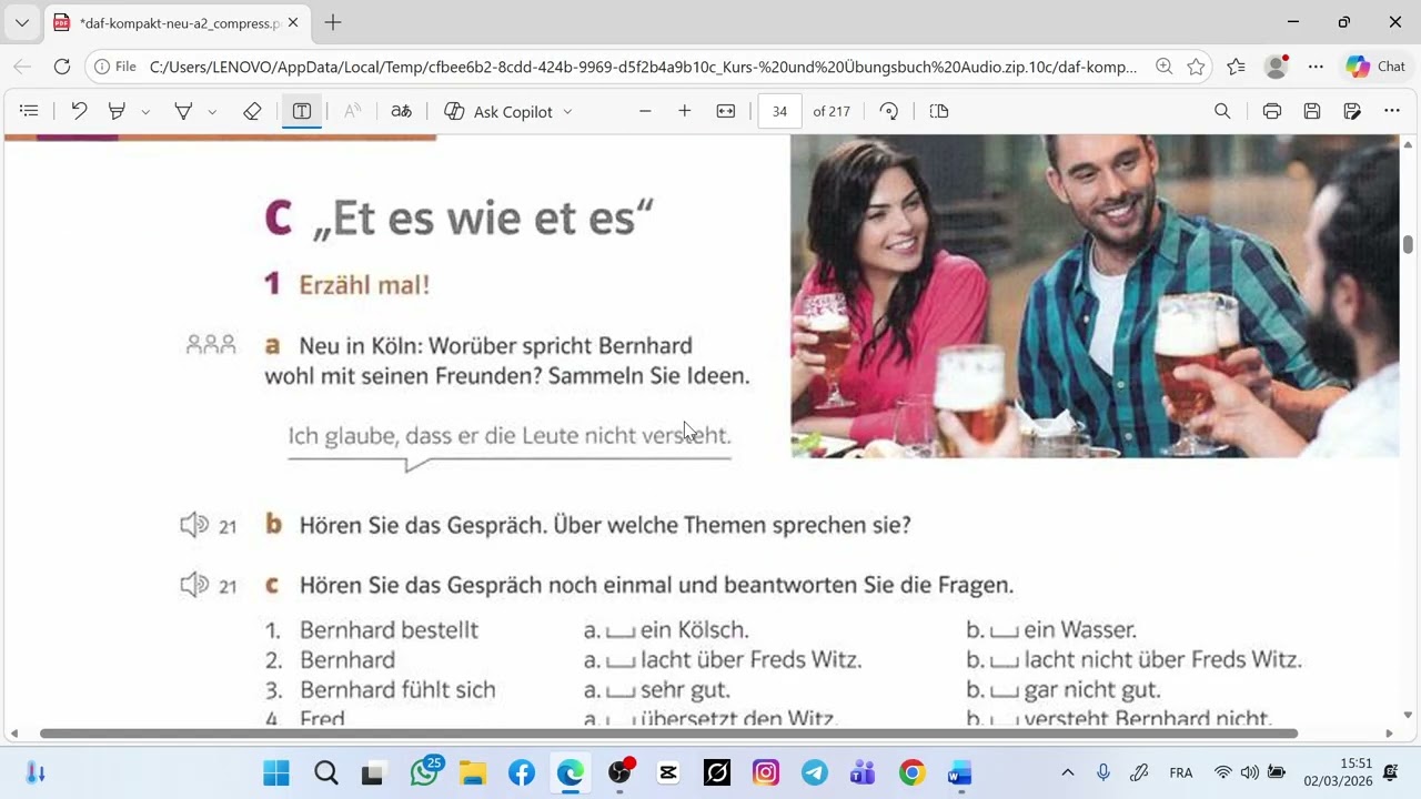 online session number 4 Lektion 14/ Deutsch lernen / Daf Kompakt