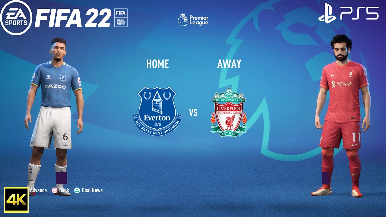 FIFA 22 PS5 | Everton Vs Liverpool |  Merseyside derby | Premier League 2021/22