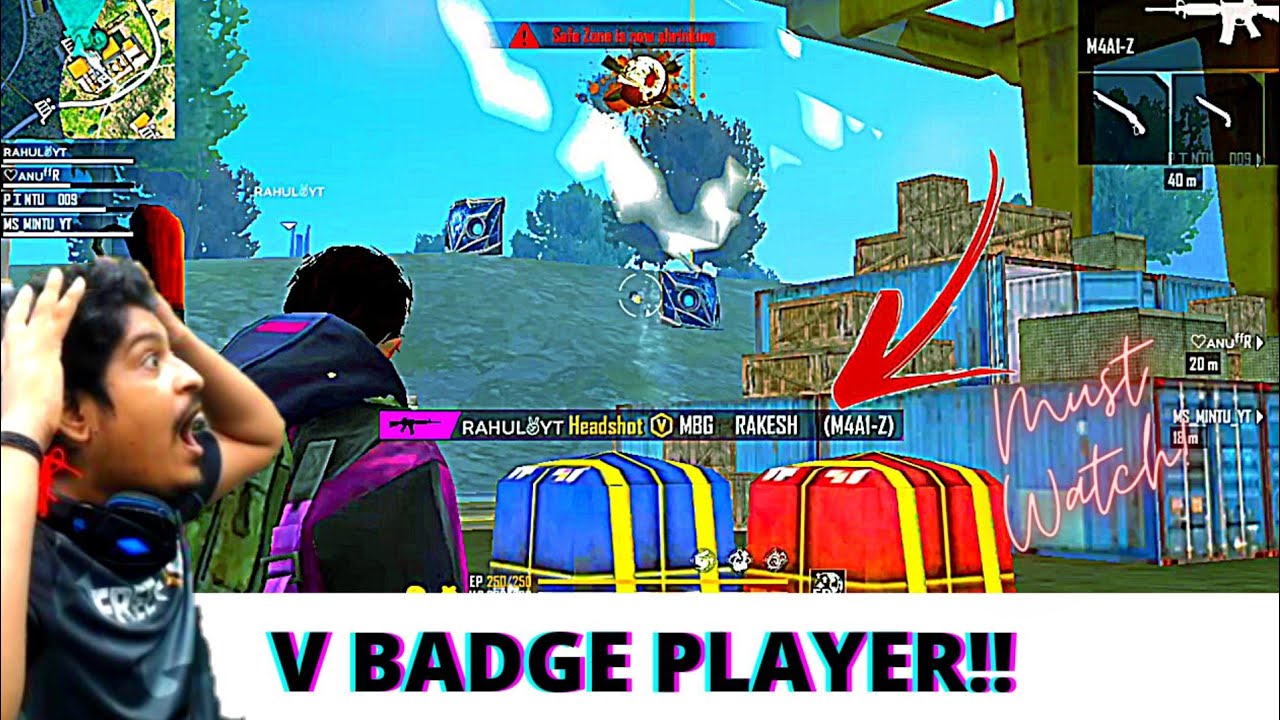 FIRST TIME V BADGE PLAYER IN MY GAME ❤️ CAN I KILL HIM ? 😲