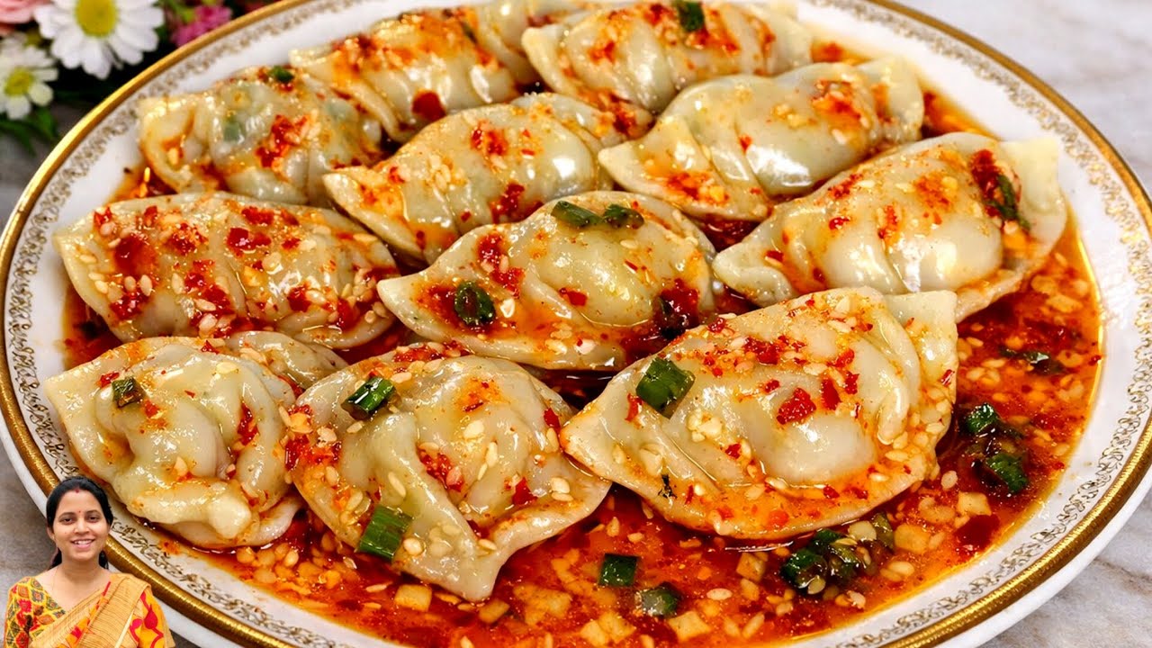শীতের সন্ধ্যায় বা রাতে গরম গরম ভেজ spicy মোমো🔥 সাথে ঝাল ঝাল স্পেশাল মোমো সস\ Spicy veg momos