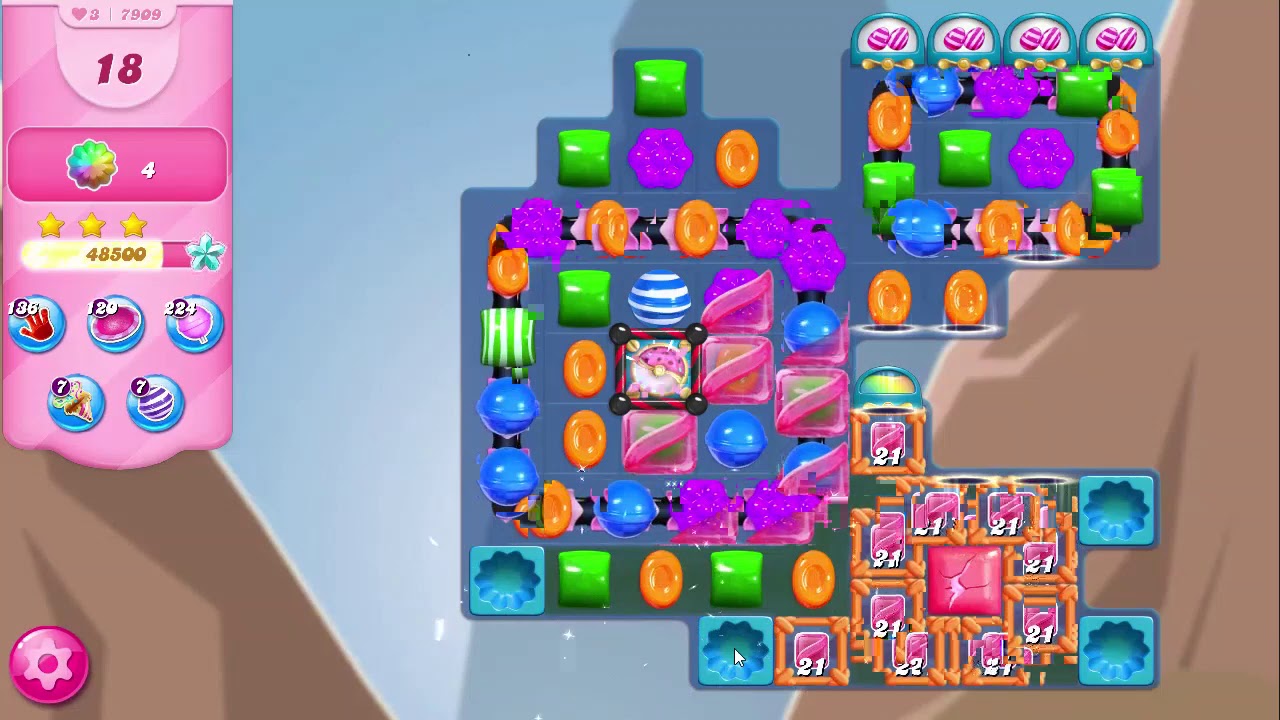 Candy Crush Saga LEVEL 7909 NO BOOSTERS (second version)