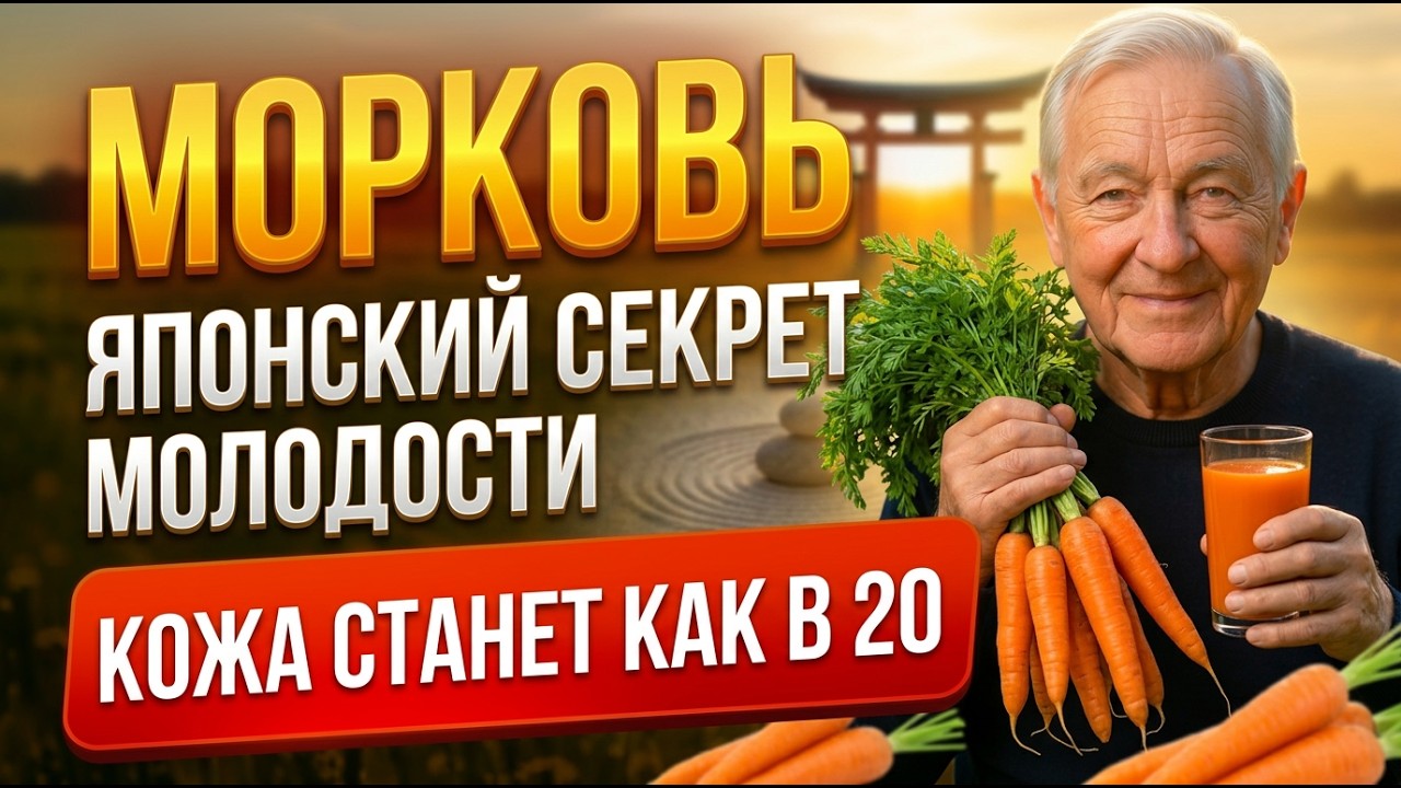 Секрет идеальной кожи из Японии | Почему морковь работает лучше крема?