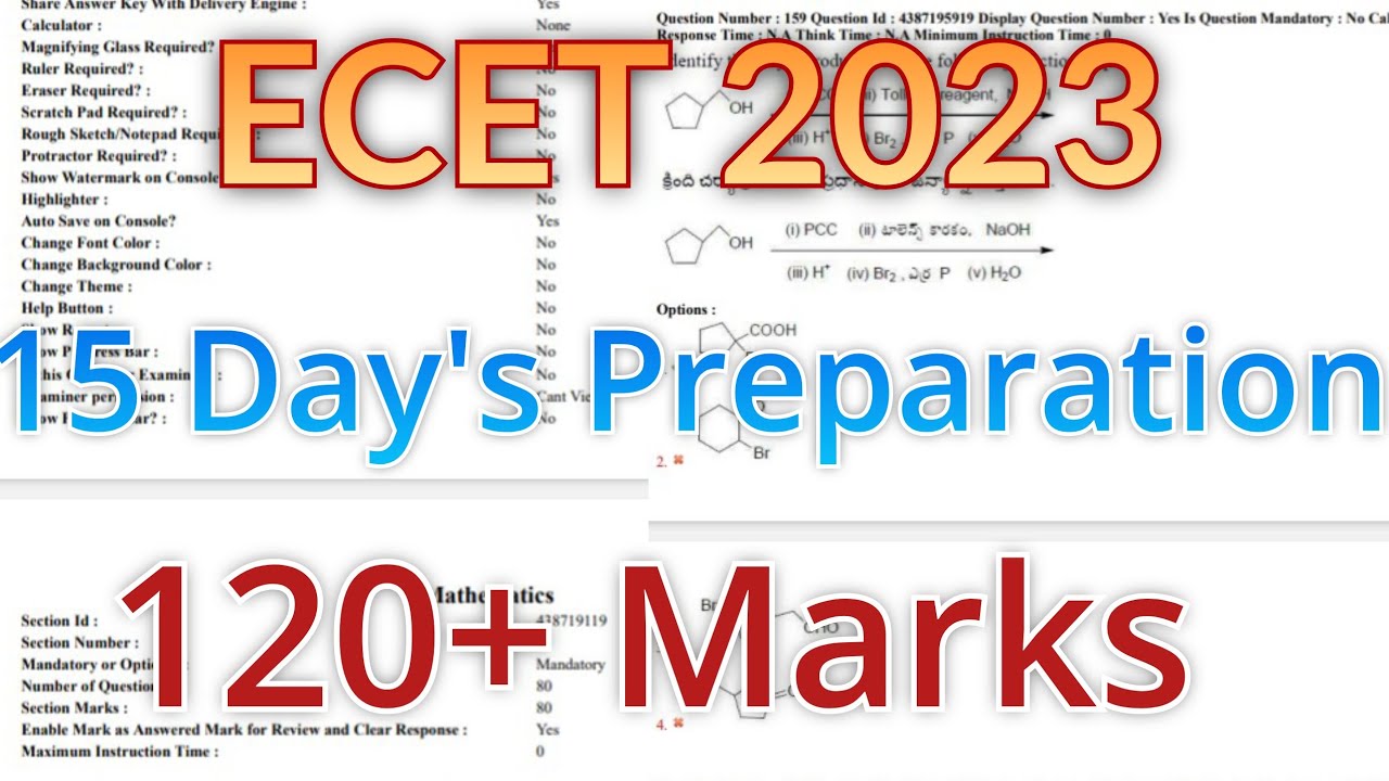 Ecet 2023 In 15 Days Preparation 120+ Mark's