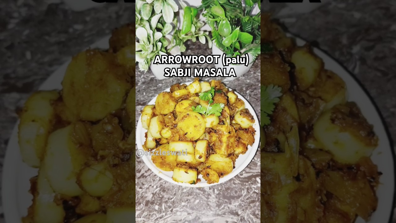 Arrowroot (Palu)Sabji Masala Fry Recipe ll#arrowroot#testyrecipe#easyrecipe#indianfood#shortvideo ll