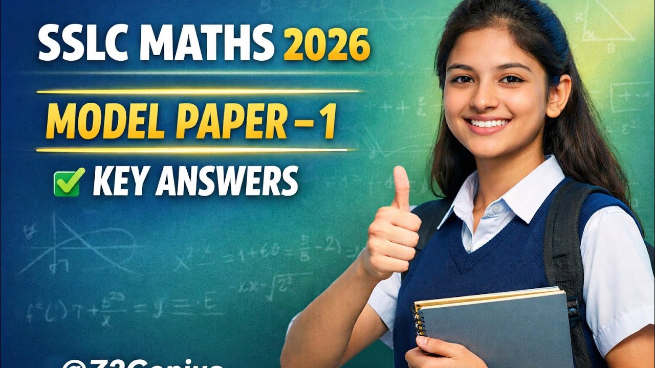 🔥🔥 10th Standard  Maths Model Paper-1(Karnataka State Board- 2026) | Key Answers OUT! | Score Well 