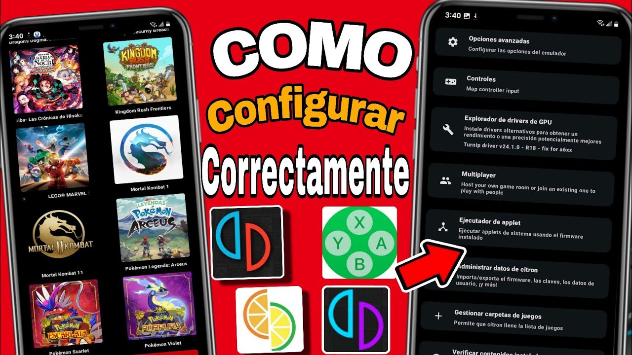 COMO CONFIGURAR EL EMULADOR EDEN,YUZU,CITRON EN ANDROID GAMA BAJA Y MEDIA | EMULADOR SWITCH ANDROID