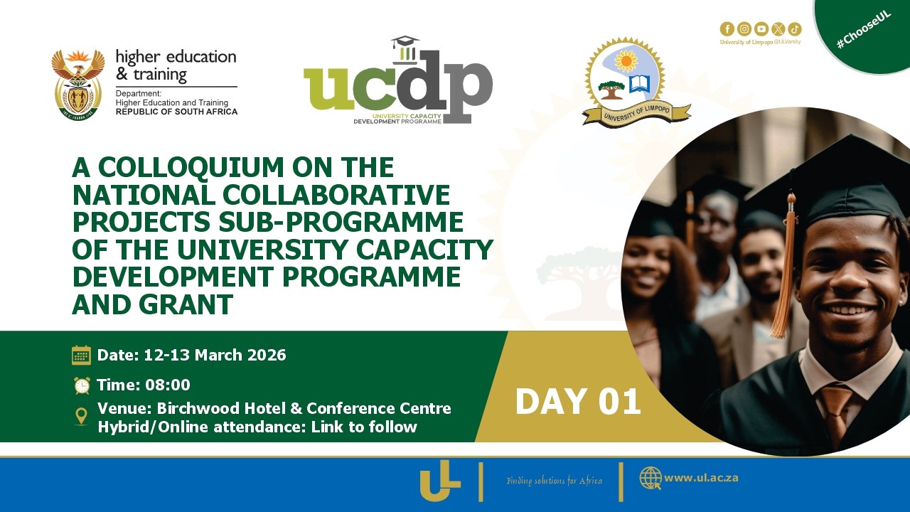 NATIONAL COLLOQUIUM ON THE UCDP -LED COLLABORATIVE PROJECTS| DAY 1