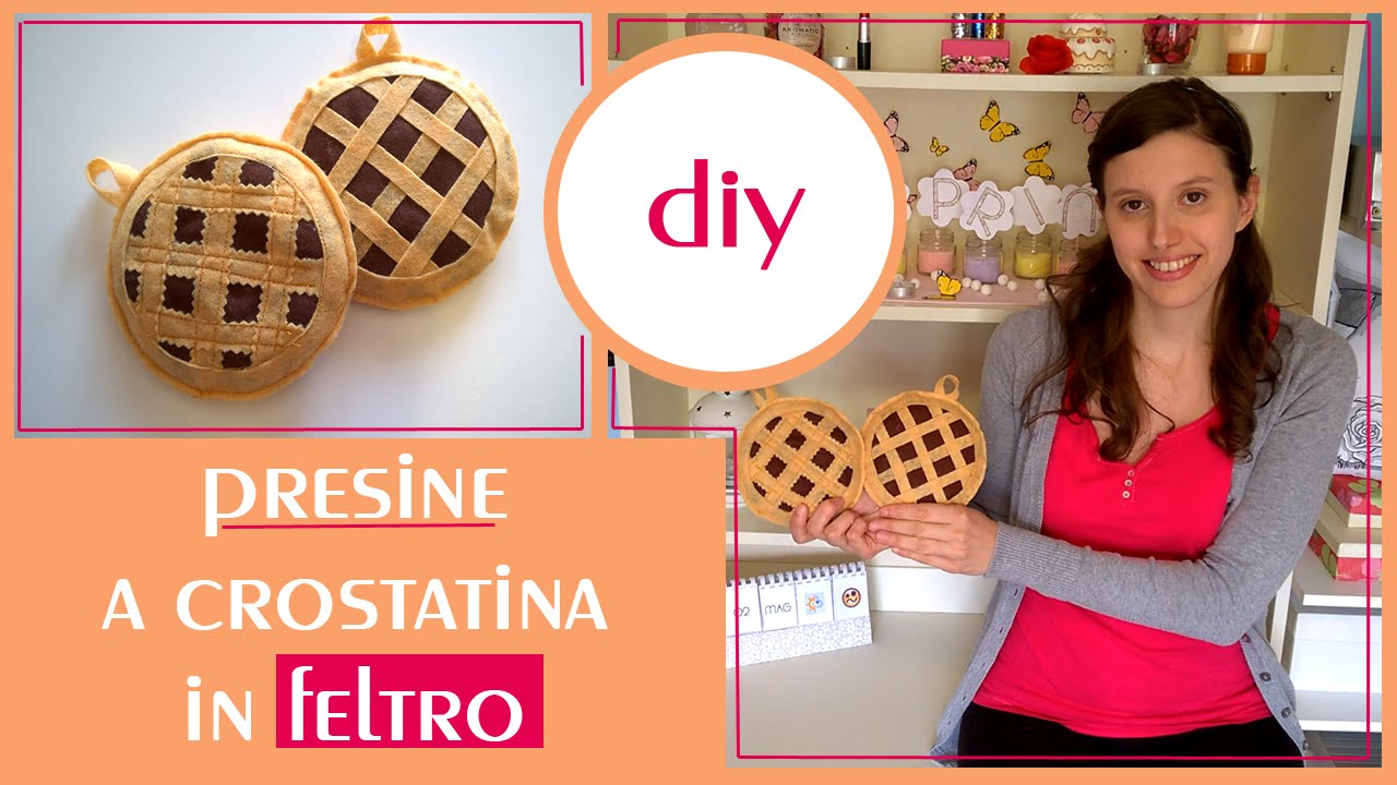 Diy presine in feltro fatte a mano//crostatine al cioccolato//collab. PURCHE' SIA FATTO A MANO