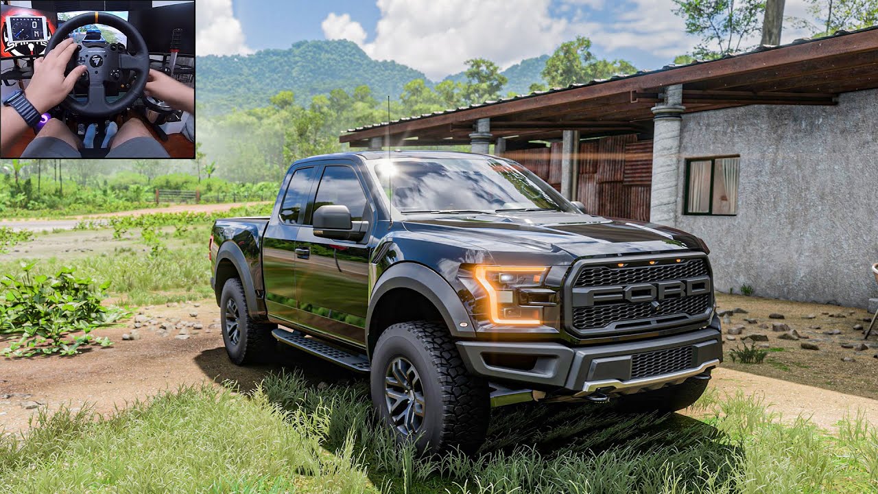 FORD F-150 RAPTOR Off Road (4K MAX GRAPHICS) - Forza Horizon 5 Steering Wheel Gameplay