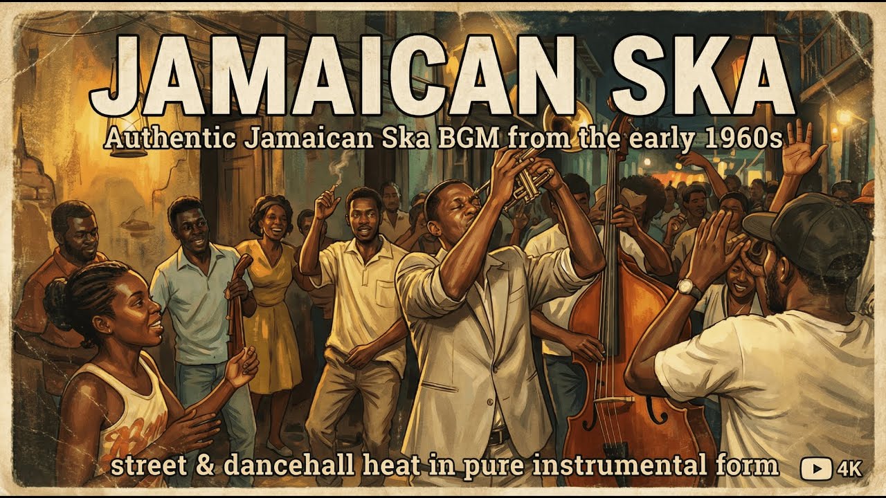 Authentic Jamaican Ska BGM from the early 1960s — street & dancehall heat in pure instrumental form.
