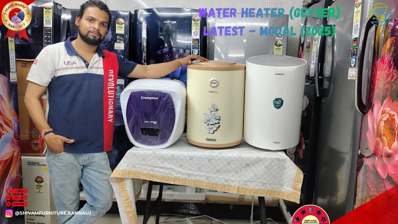 TOP 3 COMPANY GEYSER SERIES (HAVELLS, USHA , CROMPTON) 2025 IN LATEST MODAL .