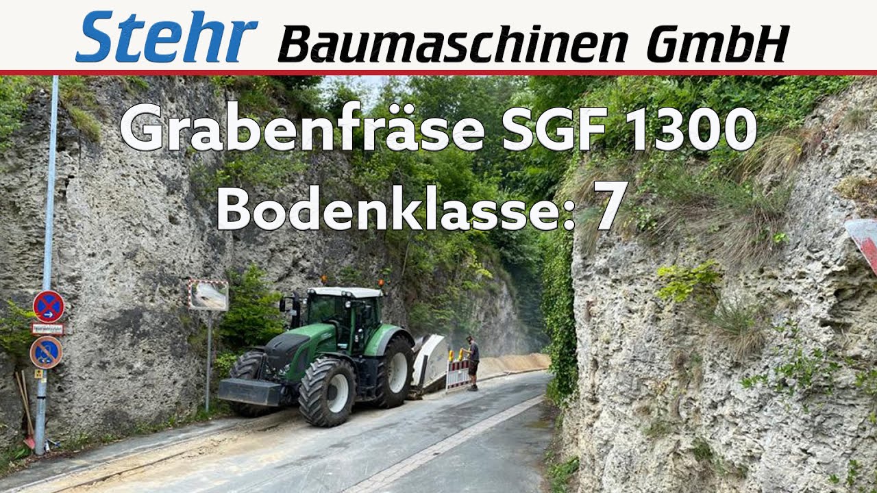 Praxis Video - Stehr Grabenfr&auml;se SGF 1300 in der Fr&auml;nkischen Schweiz | Bodenklasse 7 | 100 m/h
