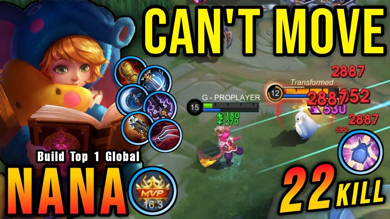 YOU CAN'T MOVE!! Super Annoying Nana Marksman Insane 22 Kills!! - Build Top 1 Global Nana ~ MLBB