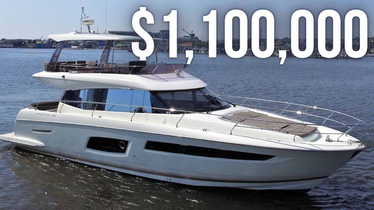 Touring a $1,100,000 Yacht | Prestige 550 Flybridge Yacht Walkthrough