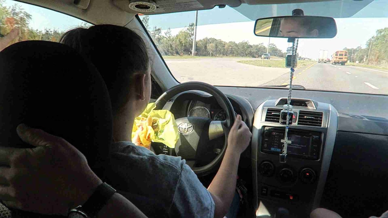 Cara is becoming a master driver!