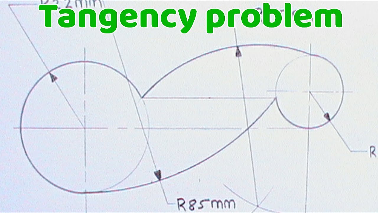 HOW TO DRAW TANGENCY PROBLEM 5 || ENGINEERING DRAWING || TECHNICAL DRAWING || TANGENCY