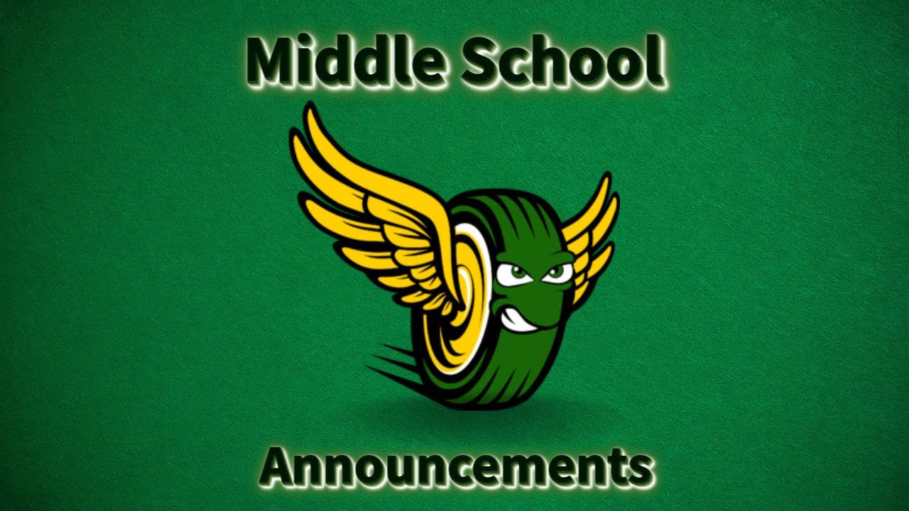 Middle School Announcements 1/28/26