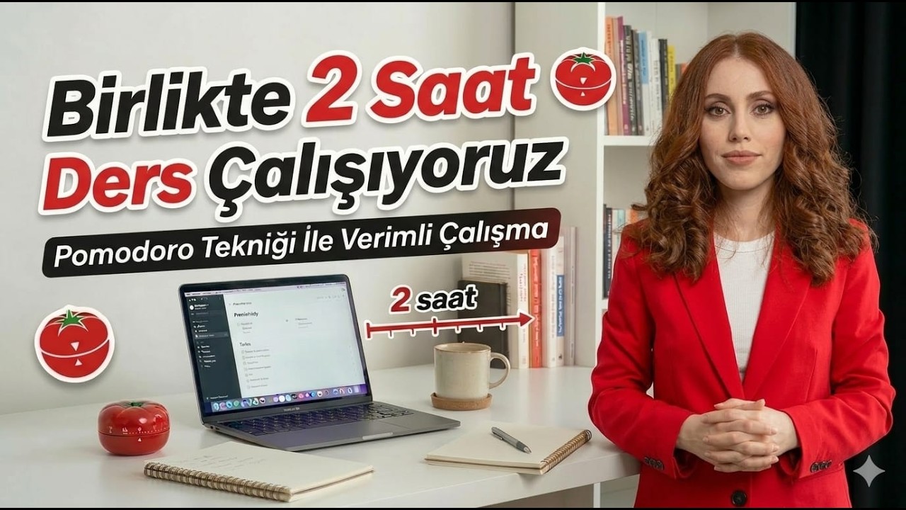 🔴 CANLI YAYIN | POMODORO TEKNİĞİYLE 2 SATT DERS ÇALIŞIYORUZ !
